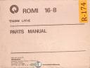 -Romi-Bridgeport Romi 16-8, Engine Lathe Parts Manual Year (1986)-16-8-01